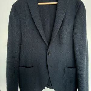 Boglioli Dover Blue Unstructured Wool Blazer - 40R